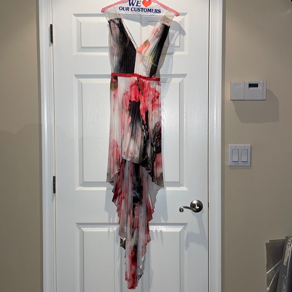 Bebe Floral High Low Dress